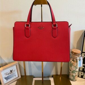 Kate Spade Kory Wellesley Pebbled Red Leather Women's Handbag NWOT